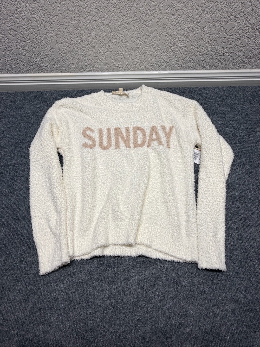 Pink Republic Cream 'SUNDAY' Cozy Pullover Sweater